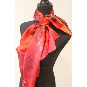 Red Flame Silk Scarf