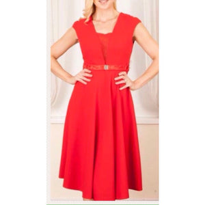 Milly Brown Red Skater Dress