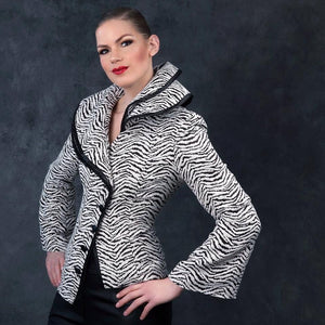 VanElse - Zebra Print Asymmetrical Jacket