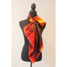 Red Explosion Silk Scarf
