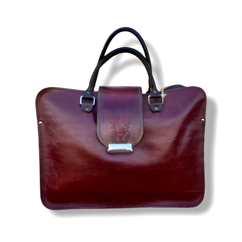 Leather Burgundy Business Bag