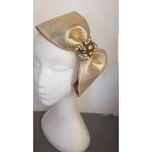 HOCO11 Gold Silk Bow Headband